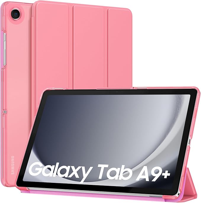 MoKo Case for Galaxy Tab A9+/A9 Plus 11 inch 2023, Slim Stand Protective Smart Cover with Hard PC Translucent Back Shell for Tab A9 Plus Tablet (SM-X210/X216/X218), Auto Wake/Sleep, Conch Shell