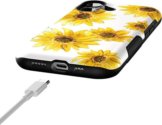 Casely iPhone 17 Case | Golden Garden | Yellow Sunflower | Bold Protective Design | Compatible with MagSafe