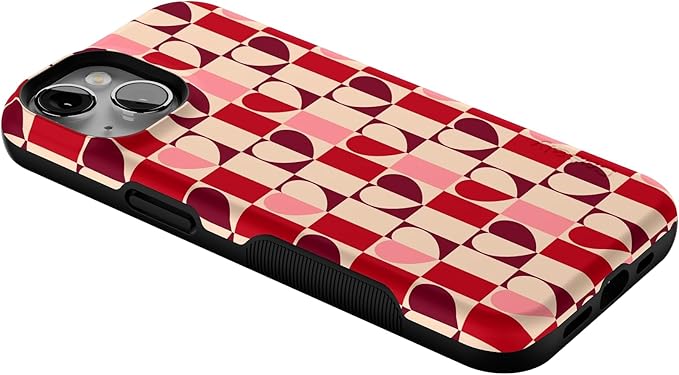 Casely iPhone 14 Case | Love's a Game | Retro Hearts | Compatible with MagSafe | Bold Protective Design
