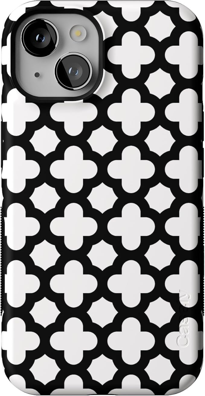 Casely iPhone 14 Case | Lattice Tile | High Contrast Design | Compatible with MagSafe | Bold Protective Design