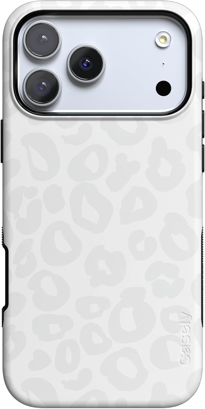 Casely iPhone 17 Pro Case | Into The Wild | White Snow Leopard | Compatible with MagSafe | Bold Protective Design