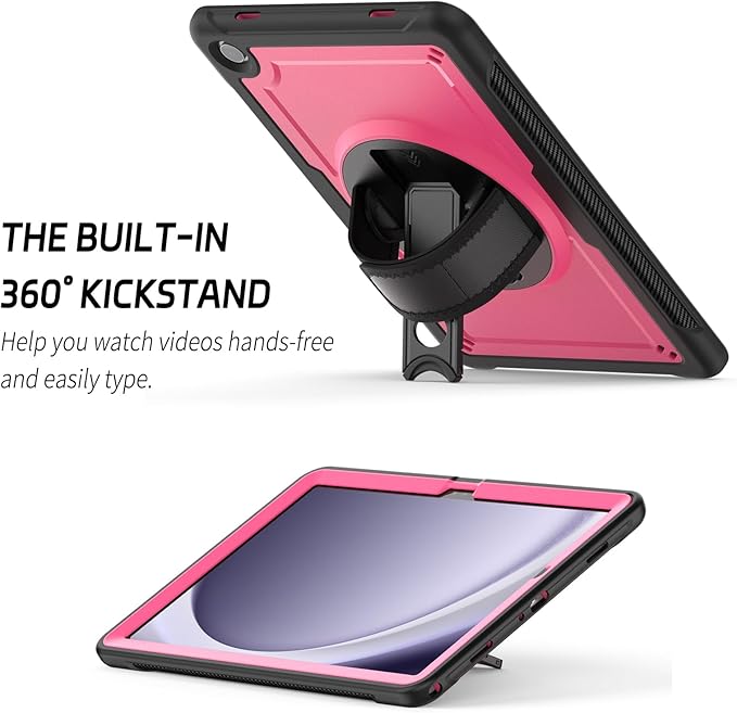 ZenRich Case for Samsung Galaxy Tab A9 Plus / A9+ 5G 11" 2023 (SM-X210/X216/X218),Heavy Duty Shockproof Protective Case with 360 Rotating Kickstand Hand & Shoulder Belt for Galaxy Tab A9 Plus 11 inch