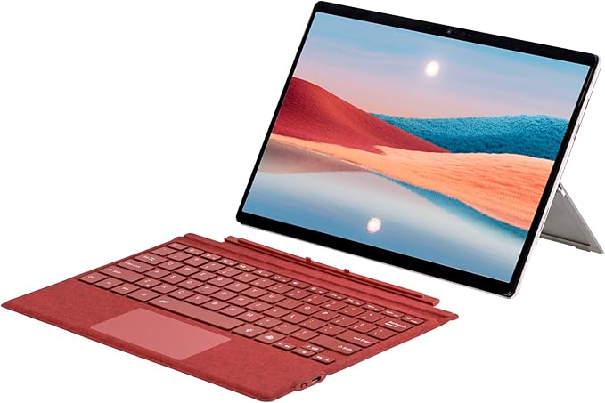 Type Cover for Microsoft Surface Pro 7+ / Pro 7 / Pro 6 / Pro 5 / Pro 4 / Pro 3, 12.3 inch, Ultra-Slim Wireless Tablet Keyboard with Multi Touchpad Bluetooch (Poppy Red)