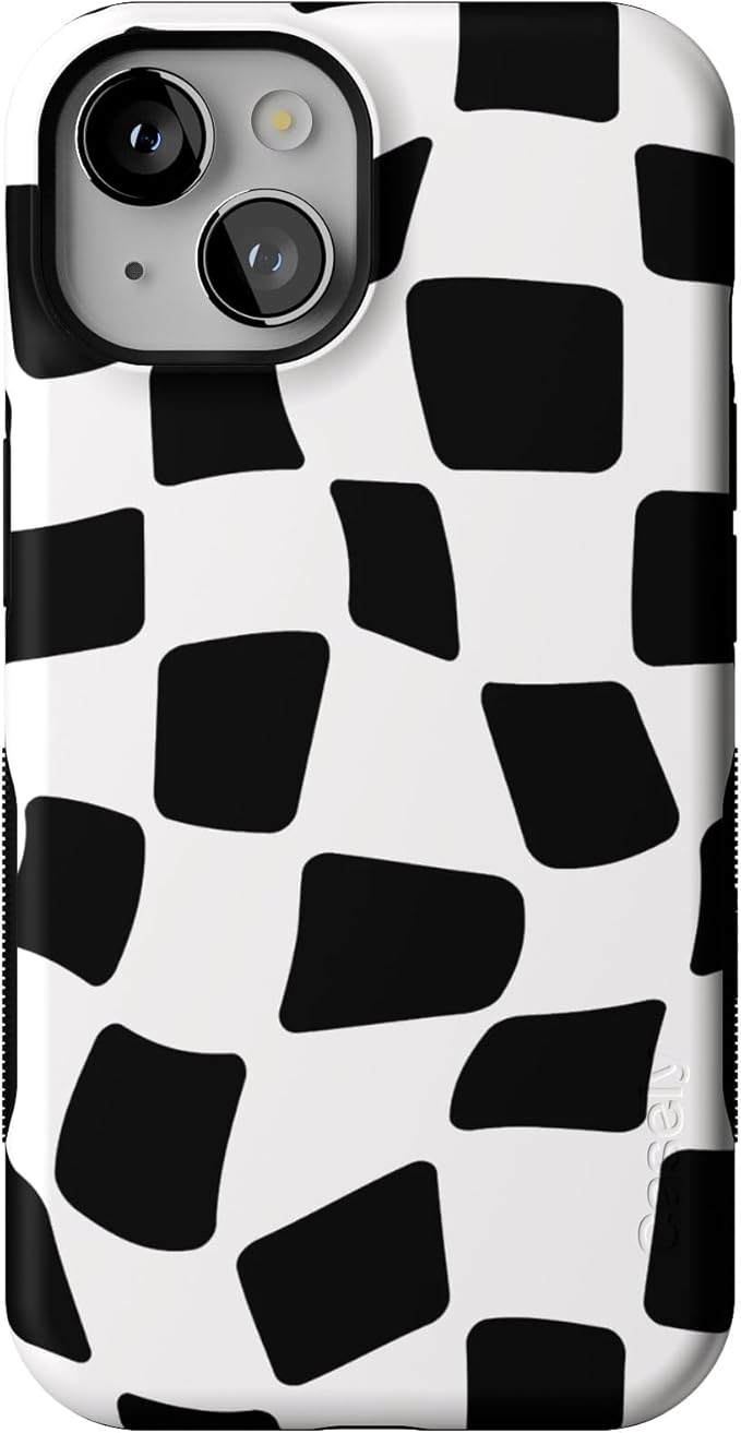 Casely iPhone 14 Case | Funky Checkerboard | High Contrast Design | Compatible with MagSafe | Bold Protective Design