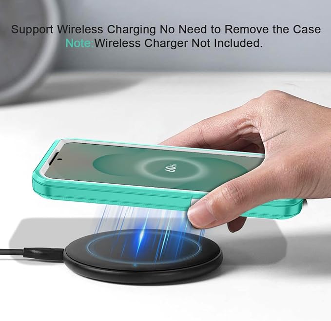 for Samsung Galaxy S25 Plus Case Heavy Duty Protective Shockproof Dropproof 3-Layer Full Body Protection [Without Screen Protector] Tough Rugged Case for Galaxy S25 Plus,Teal/White