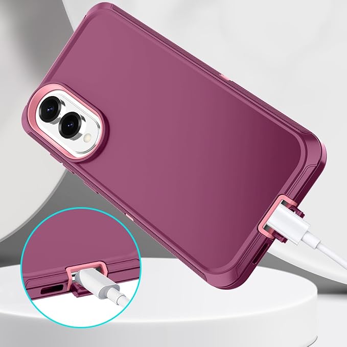 for Samsung Galaxy S25 Edge Case Heavy Duty Protective Shockproof Dropproof 3-Layer Full Body Protection [Without Screen Protector] Tough Rugged Case for Galaxy S25 Edge,Purple/Pink