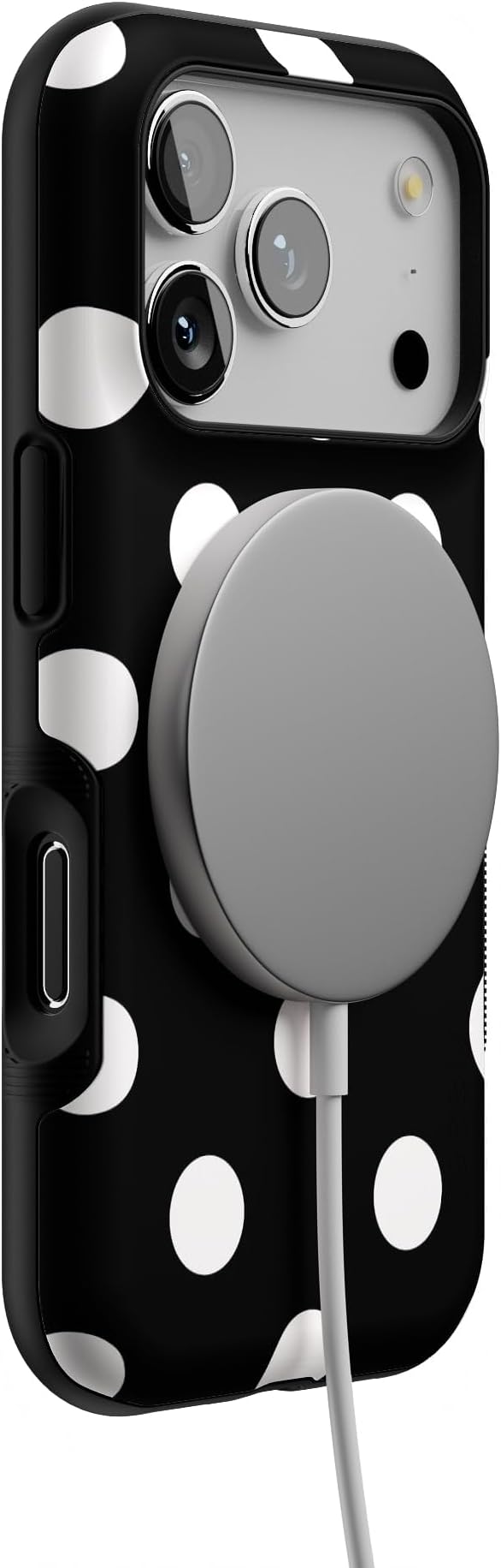 Casely iPhone 17 Pro Case | Polka Dots | High Contrast Design | Bold Protective Design | Compatible with MagSafe