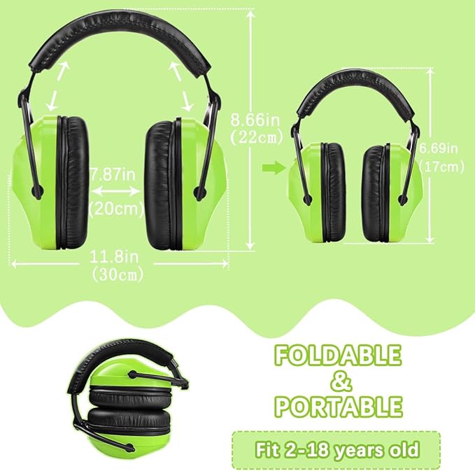 ZOHAN Kids Ear Protection 2 Pack,Kids Noise Canceling Headphone for Concerts, Monster Truck, Fireworks