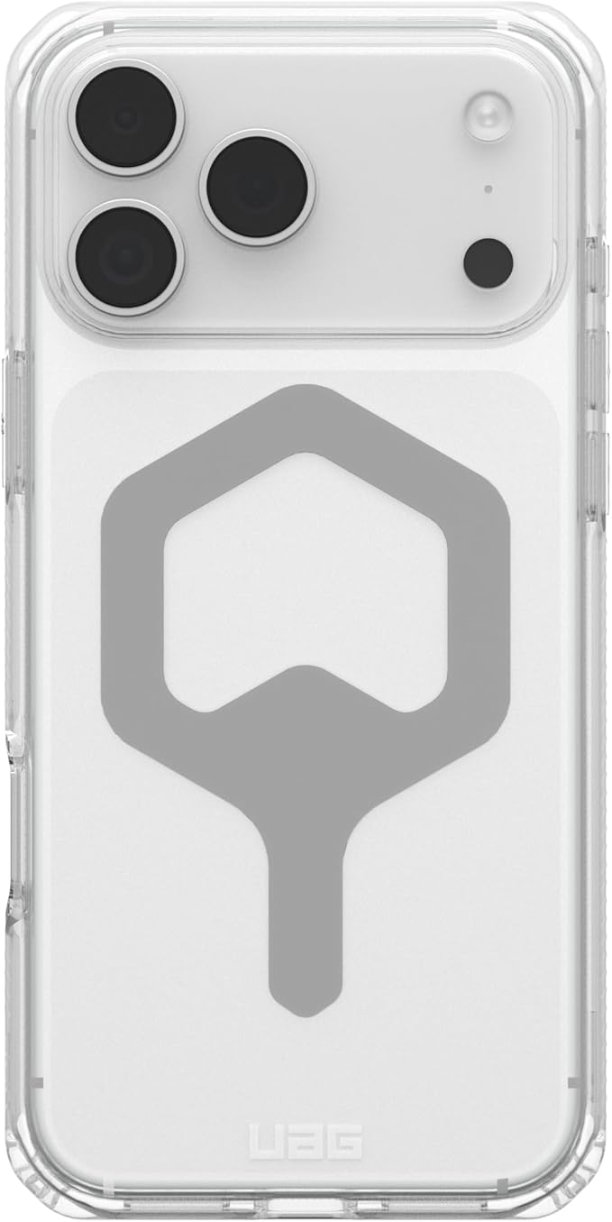 URBAN ARMOR GEAR UAG Designed for iPhone 17 Pro Max Case Plyo - Compatible with MagSafe Transparent Military Grade Protective Cover, Ice/Silver