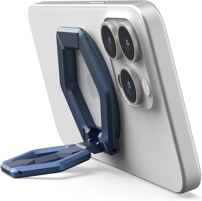 URBAN ARMOR GEAR UAG Magnetic Ring Stand Compatible with MagSafe Magnet, Removable Metal Finger Ring Grip 360 Rotation Adjustable Kickstand for iPhone 17, Galaxy S25, Mallard/Bright Blue