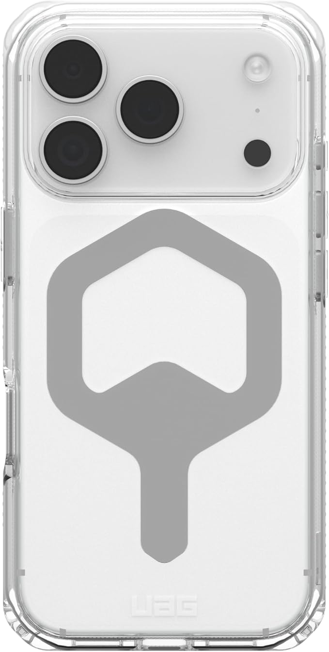 URBAN ARMOR GEAR UAG Designed for iPhone 17 Pro Case Plyo - Compatible with MagSafe Transparent Military Grade Protective Cover, Ice/Silver