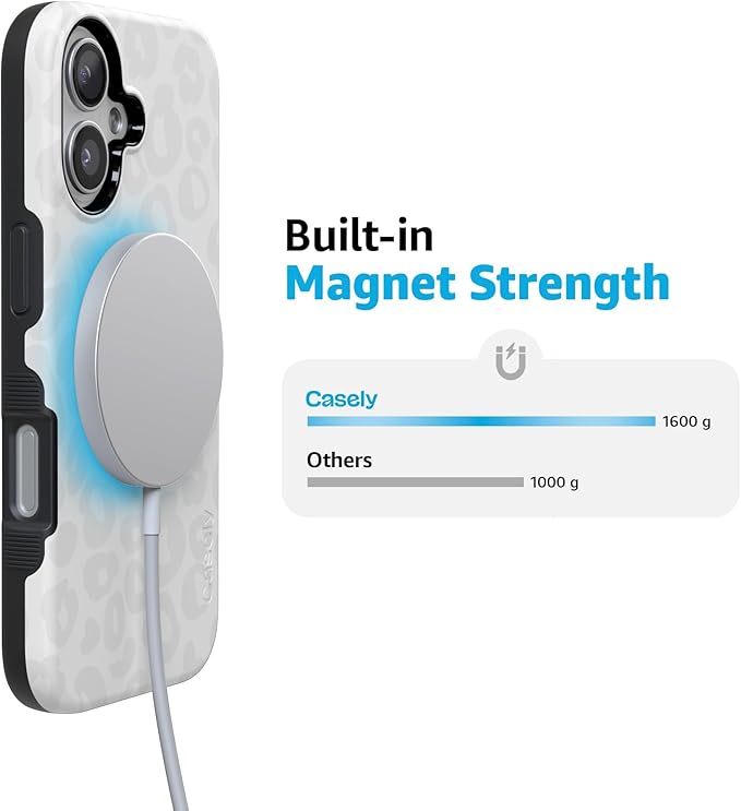 Casely iPhone 17 Case | Into The Wild | White Snow Leopard | Compatible with MagSafe | Bold Protective Design