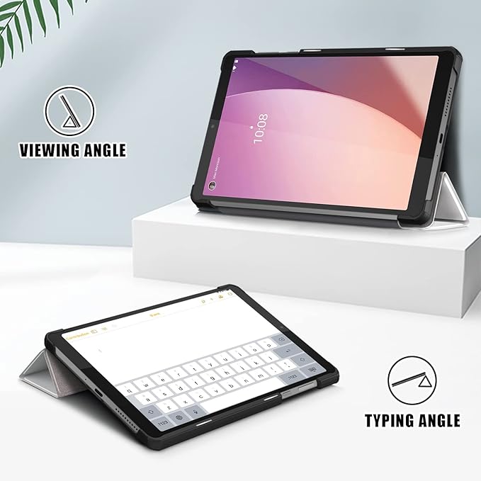 Case for Lenovo Tab M8 4th Gen 2023, Folding Folio Ultra-Thin PU Leather Stand Case Cover for Lenovo Tab M8 4th Gen TB-300FU Lazy Cat
