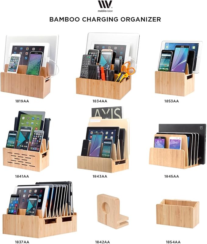 MobileVision Compatible Stand for Apple iWatch Adapter for use with Bamboo Charging Stations and Multi-Device Organizers