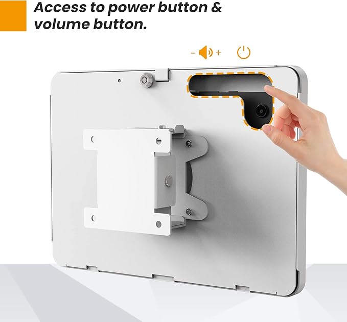 Tablet Wall Mount Compatible with Samsung Galaxy 10.5" Tab A8 Anti-Theft Lock Adjustable BSW101WG