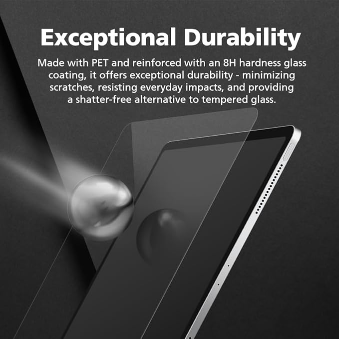 2 Pack Screen Protector for Samsung Galaxy Tab S11 Ultra 14.6 inch, 8H Glass Coated PET Hybrid Film [Unbreakable] HD Clear, Scratch Resistant, S Pen Compatible, Case Friendly, Easy Installation