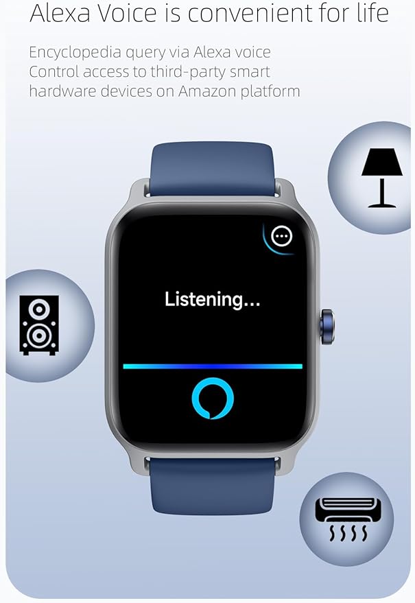 OCTANDRA Move 2 VeryFit 1.8" Bluetooth Answer Call Alexa Smart Watch Heart Rate Blood Oxygen Saturation Sleep Monitor Step Counter IP68 Activity Fitness Tracker Watches for Men Women (IDW13) (Pink)