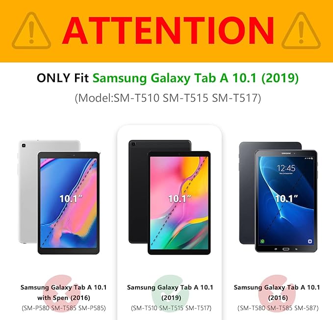 Case for Samsung Galaxy Tab A 10.1 2019 (SM-T510/T515) Bussiness Premium Slim PU Leather Stand Folding Folio Cover for Galaxy Tab A 10.1 Inch Tablet SM-T510/T515 2019 Modle Shell Cover