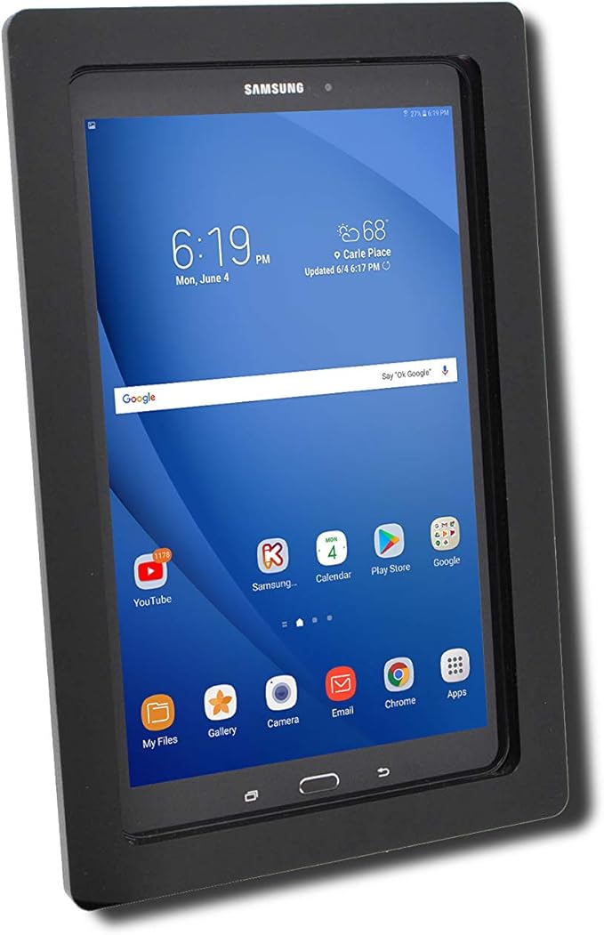 TABcare Security Anti-Theft Acrylic VESA Enclosure for Samsung Galaxy TAB A7 10.4 SM-T500 with Wall Mount Kit (Black, TAB A7 10.4)