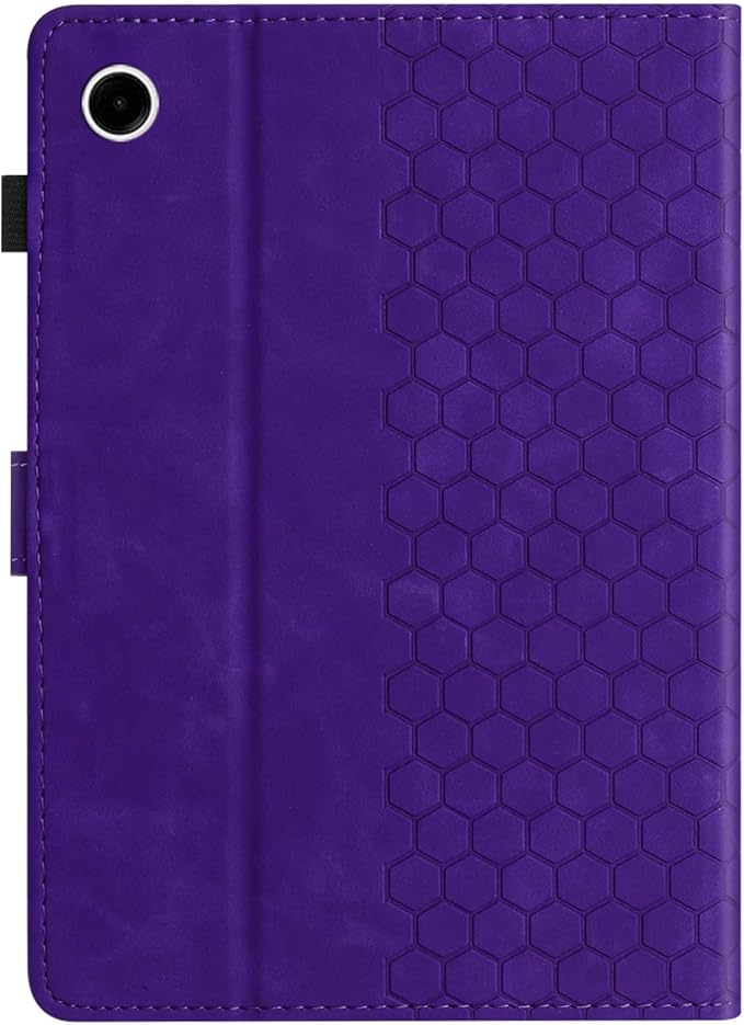 DTangLsm Case for Samsung Galaxy Tab A9 Plus/A9+ 5G 11 Inch 2023 (SM-X210/ X216/ X218) Multi-Angle Viewing PU Leather Smart Folio Stand Cover for Galaxy Tab A 9+ Case with Pen Holder, Honeycomb Purple