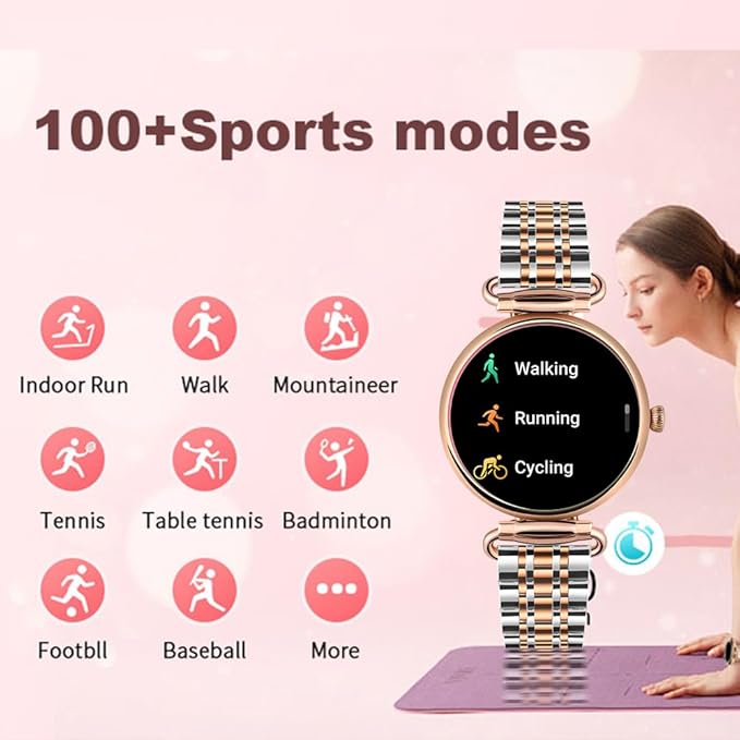 Smart Watches for Women (Answer/Make Calls), 1.28” Fitness Tracker Watch with Heart Rate/Blood Pressure/Sleep Monitor, Smart Watch for Android Phones and iPhone,Valentines Gifts for Her