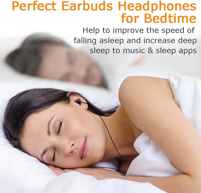 MAXROC Sleep Earplugs - Noise Isolating Ear Plugs Sleep Earbuds Headphones with Unique Total Soft Silicone Perfect for Insomnia, Side Sleeper, Snoring, Air Travel, Meditation & Relaxation(Black)