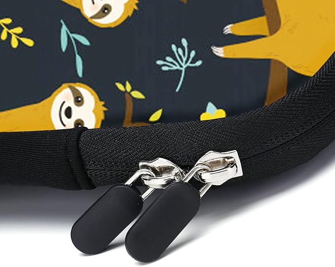 11.6-12.2 Inch Laptop Sleeve Case With Two Pockets - Chromebook, Ultrabook, Notebook, Tablet Neoprene Handle Case for Apple MacBook Air, Samsung, Acer, HP, DELL (Sloth)