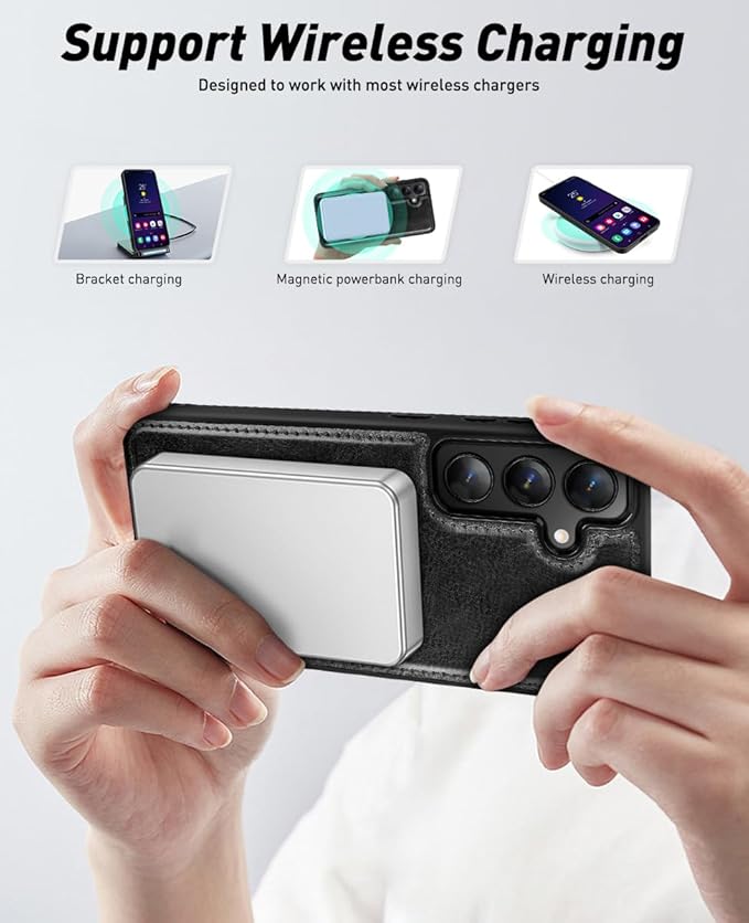 OCASE for Samsung Galaxy S24 Detachable Wallet Case with Card Holder, [2 in 1] PU Leather Flip Folio Case with RFID Blocking Magnetic Stand Removable Shockproof Phone Cover, Black