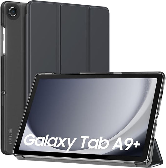 MoKo Case for Galaxy Tab A9+/A9 Plus 11 inch 2023, Slim Stand Protective Smart Cover with Hard PC Translucent Back Shell for Tab A9 Plus Tablet (SM-X210/X216/X218), Auto Wake/Sleep, Space Gray