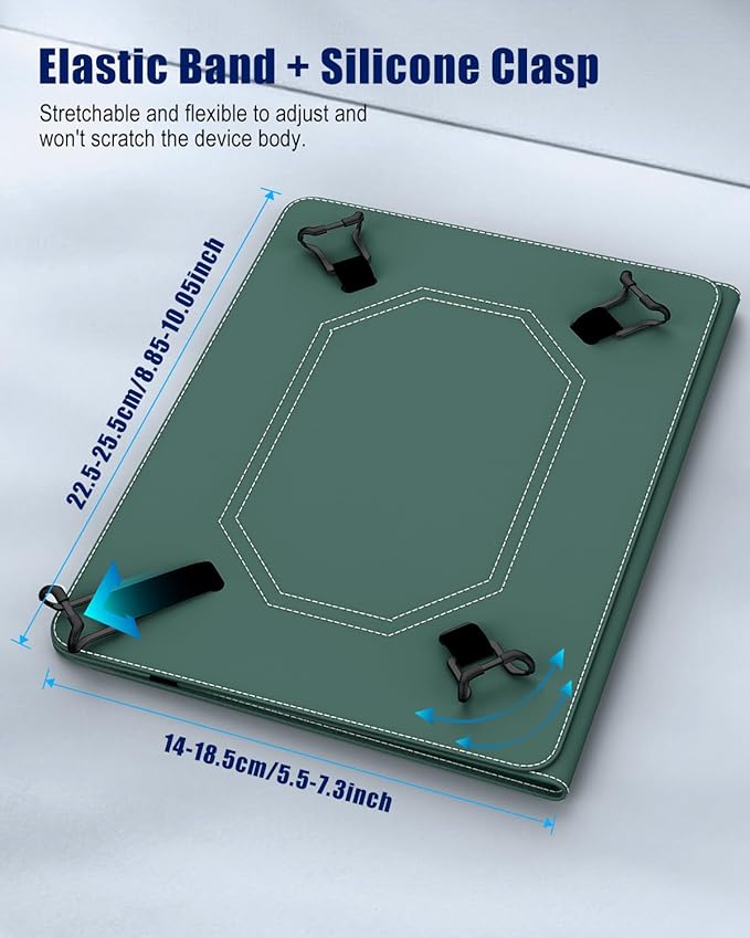 TiMOVO Universal Case for 9-11 Inch Tablet, 360 Degree Rotating Stand Protective Cover with Pen Pocket for 9 10 10.1 Inch Android Touchscreen Tablet, Midnight Green