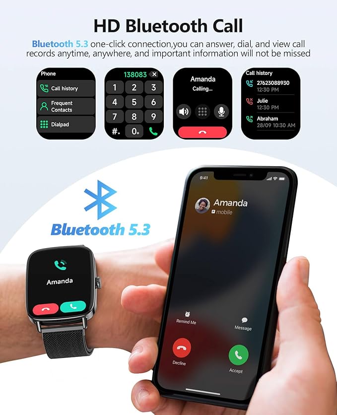 2025 Smart Watches for Men, 1.85" AI Voice Smartwatch, 24/7 Heart Rate Monitor, Stress/SpO2/Sleep Tracker, IP68 Waterproof, Weather, 100+ Sports Fitness Tracker for Android iOS Black Metal