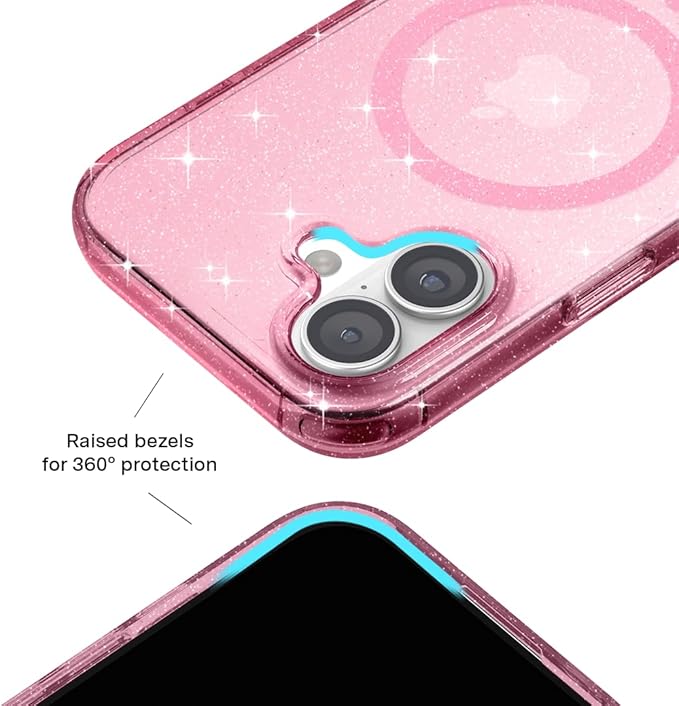 VELVET CAVIAR Case for iPhone 17 | Compatible with MagSafe | 10ft Drop Tested | Protective Designer Cases | Pink Stardust Glitter