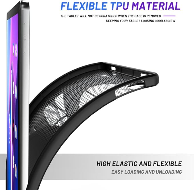 Case for Lenovo Tab M10 Plus 10.6 Inch 2022 3rd Gen, Thin and Soft Tablet Protective Cover Tab M10 Plus Tablet 10.6" (TB-125FU TB-128FU TB-128XU), Black
