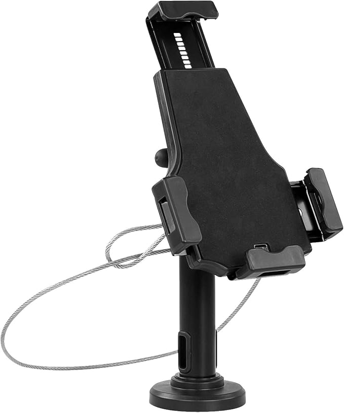 Mount-It! Secure Universal Tablet POS Kiosk with Wall Bracket Add-on | Locking Tablet Stand with Adjustable Clamp for iPad, iPad Air, Samsung Galaxy Tab, Surface Go & 7.9"- 10.9" Tablets - MI-3784