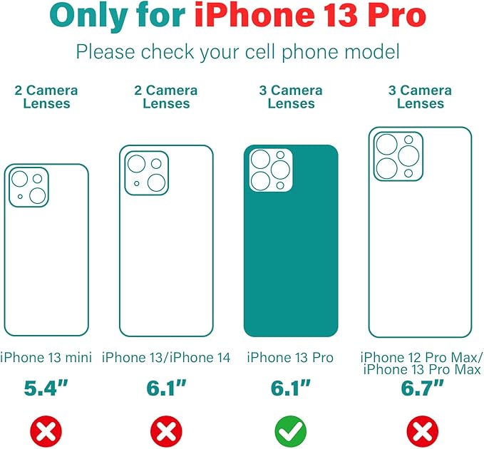 Compatible with iPhone 13 Pro Case with Invisible Magnetic Ring Stand [Compatible with Magnetic] [Military Drop Protection] Shockproof Slim Hard Back Soft Edge Case 6.1 Inch, Black