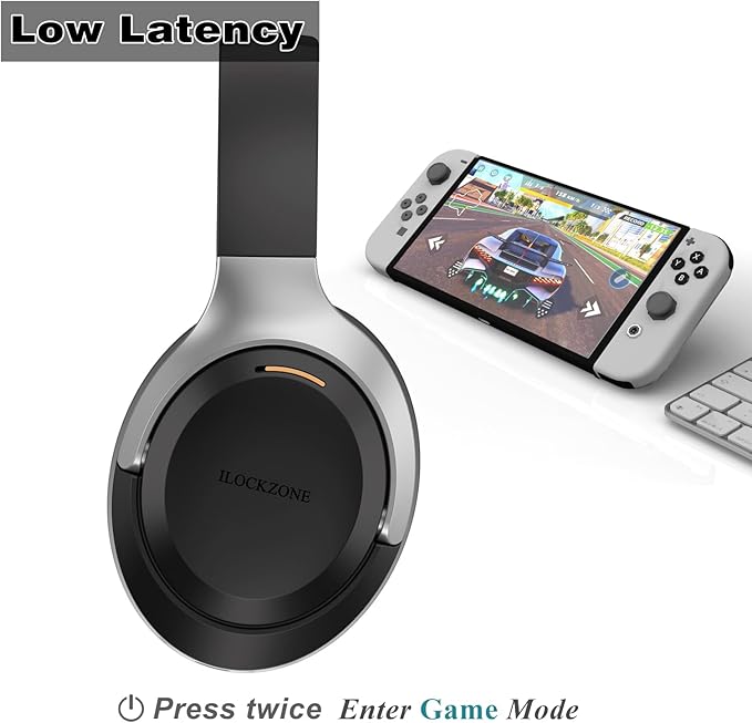 LC30Pro Hybrid Active Noise Cancelling Headphones, 100H Playtime Bluetooth Headphones, HiFi Audio Wireless Headphone with 3 EQ Modes, Low Latency & Foldable Design for School/Work/Travel/TV