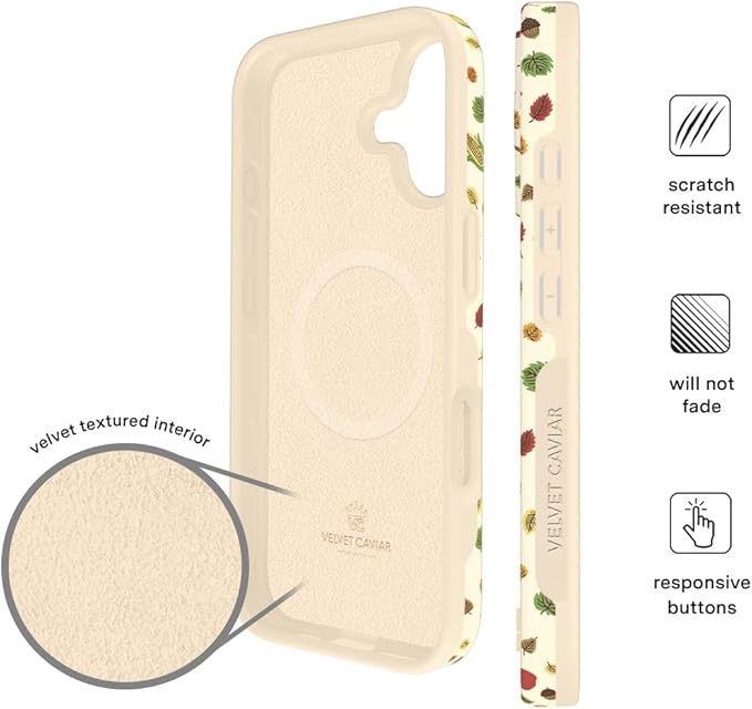 VELVET CAVIAR Case for iPhone 17 | Compatible with MagSafe | 10ft Drop Tested | Protective Fall Season Cases | Snoopy Autumn Leaves
