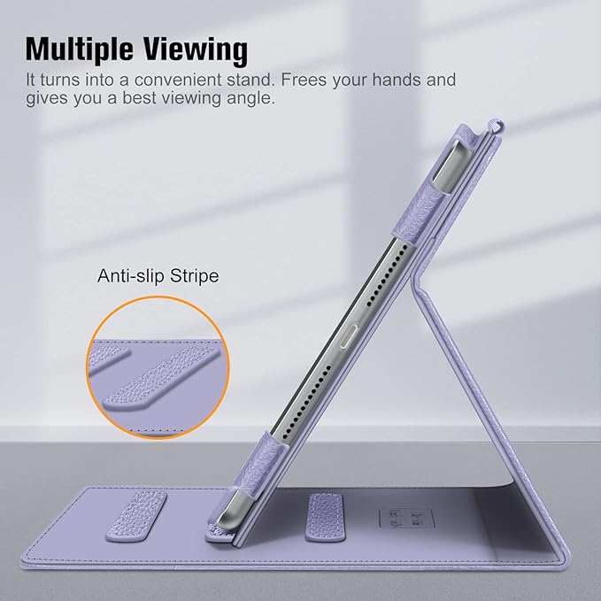 Fintie Case for iPad 9th / 8th / 7th Generation (2021/2020/2019) 10.2 Inch - [Corner Protection] Multi-Angle Viewing Stand Cover with Pocket & Pencil Holder, Auto Sleep Wake, Lilac Purple