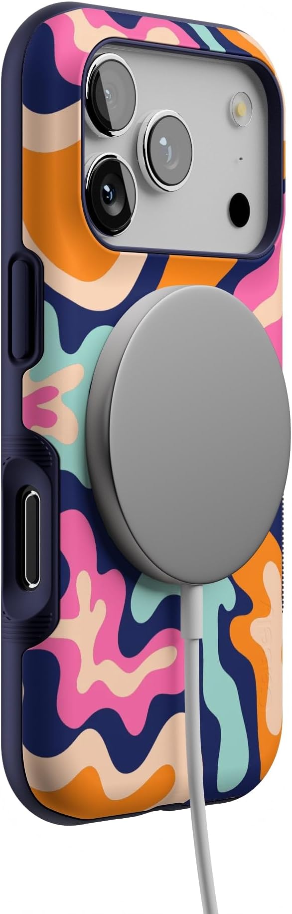 Casely iPhone 17 Pro Case | Midnight Color Splash | Abstract Retro | Bold Protective Design | Compatible with MagSafe