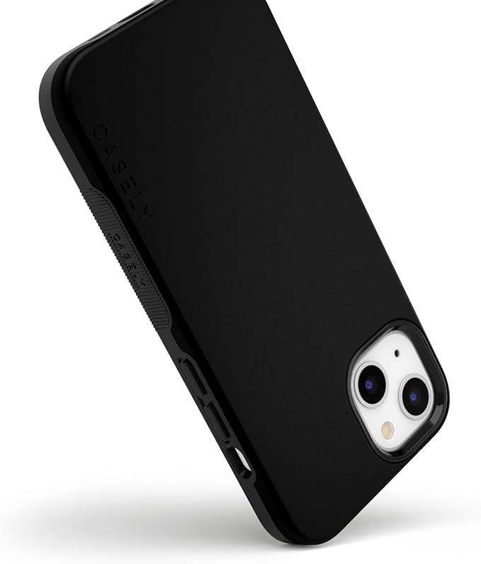 Casely iPhone 14 Case | Black on Black | Compatible with MagSafe | Bold Protective Design