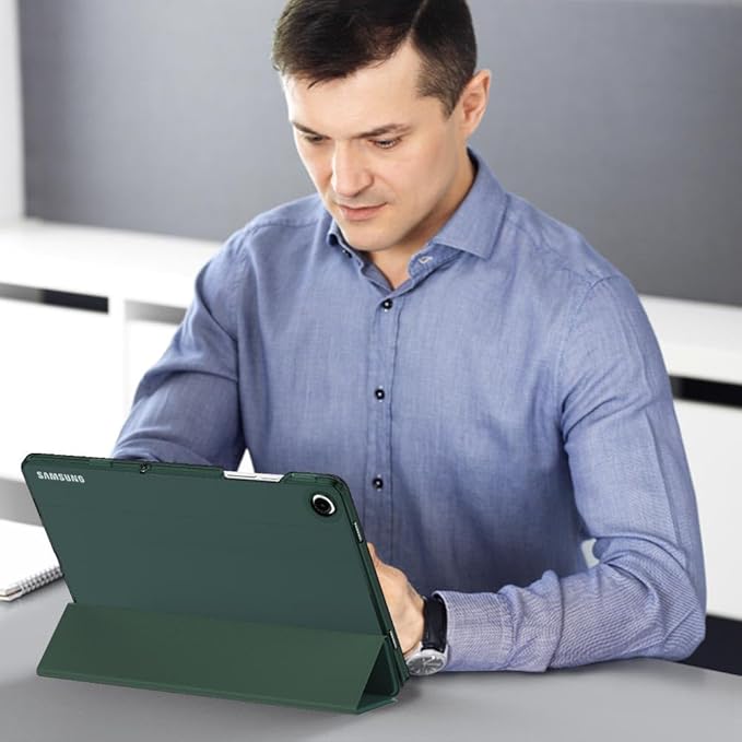 MoKo Case for Galaxy Tab A9+/A9 Plus 11 inch 2023, Slim Stand Protective Smart Cover with Hard PC Translucent Back Shell for Tab A9 Plus Tablet (SM-X210/X216/X218), Auto Wake/Sleep, Midnight Green