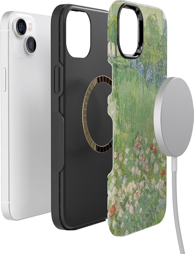 Casely iPhone 14 Case | Vincent’s Admired Garden | Van Gogh Museum | Compatible with MagSafe | Bold Protective Design