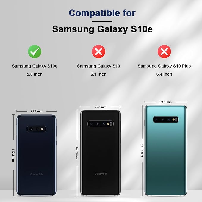 Jasonyu Flip Wallet Case for Samsung Galaxy S10e,Leather Magnetic Folio Cover with Card Holder,Kickstand - TPU Shockproof Durable Protective Phone Case,Blue