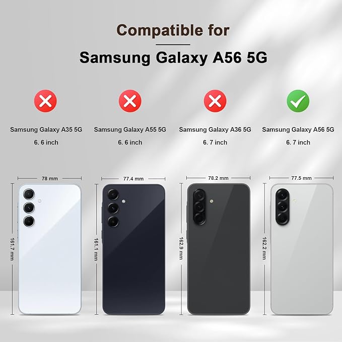 Jasonyu Flip Wallet Case for Samsung Galaxy A56 5G,Leather Magnetic Folio Cover with Card Holder,Kickstand - TPU Shockproof Durable Protective Phone Case,Brown