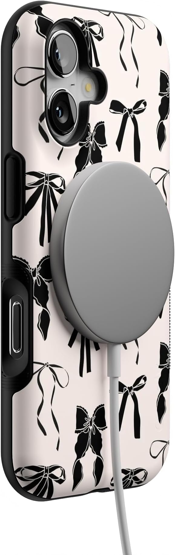 Casely iPhone 17 Case | Goth Girlie | Black Bows | Bold Protective Design | Compatible with MagSafe