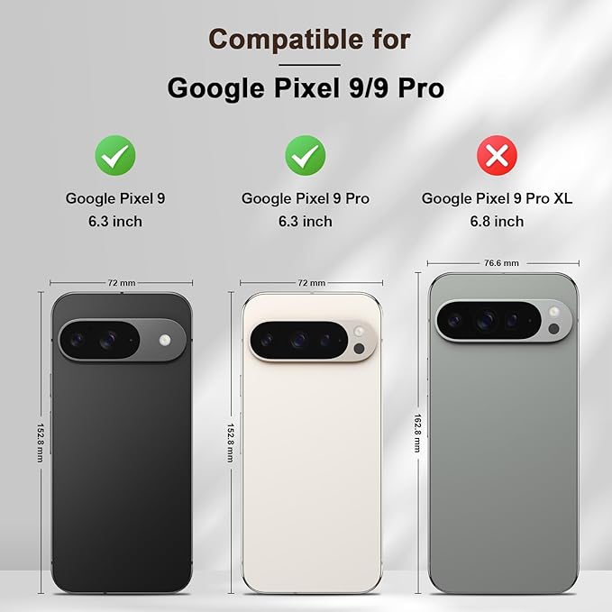 Jasonyu Flip Wallet Case for Google Pixel 9/9 Pro,Leather Magnetic Folio Cover with Card Holder,Kickstand - TPU Shockproof Durable Protective Phone Case,Brown