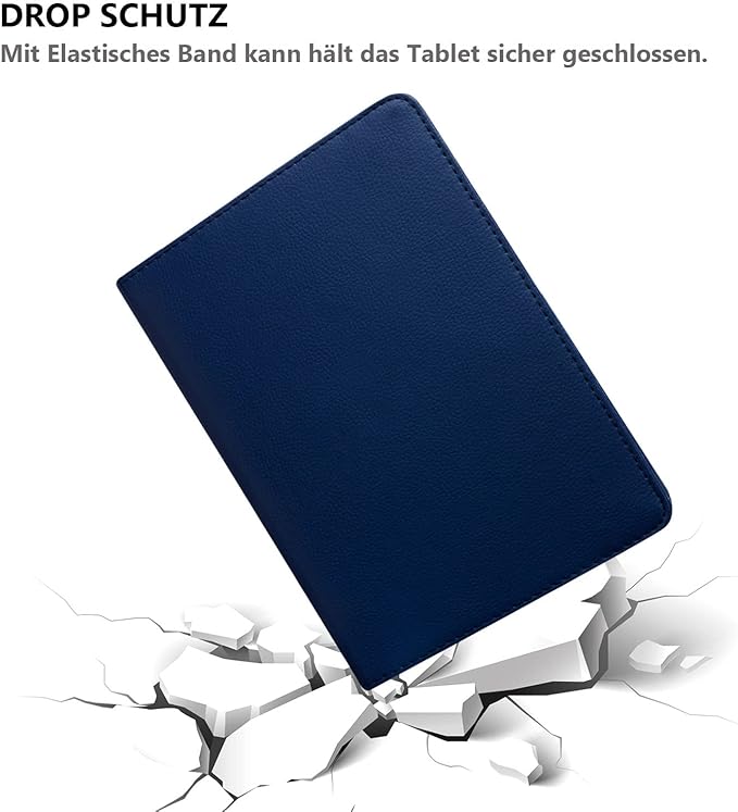 Case for Samsung Galaxy Tab A9+/A9 Plus 11'' 2023 (SM-X210/X216/X218), 360 Degree Rotating Stand Case Smart Protective Cover, with Stylus Pen,Screen Film (Blue)