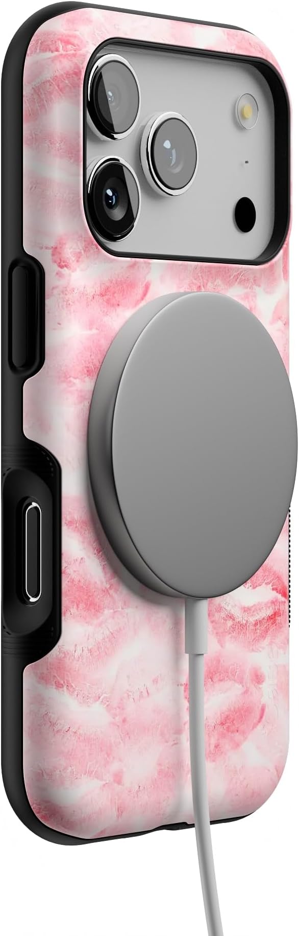 Casely iPhone 17 Pro Case | Sealed with a Kiss | Pink Lipstick | Bold Protective Design | Compatible with MagSafe