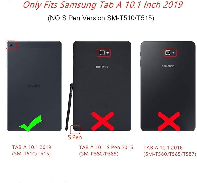 Case for Samsung Galaxy Tab A 10.1 2019, 360 Degree Rotating Stand Smart Case for Samsung Tab A 10.1 Inch Tablet [SM-T510/T515] 2019 Release (Love Heart)