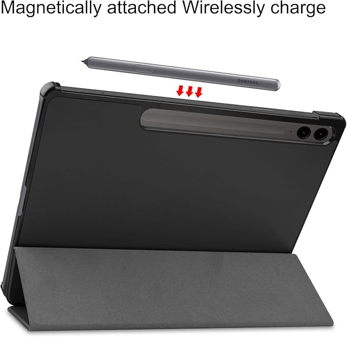 Smart Case for Samsung Galaxy Tab S10+ 2024/Tab S9 FE+/S9+ 2023 12.4-Inch, Ratesell Lightweight Trifold Stand Smart Case Cover with Auto Wake/Sleep Black